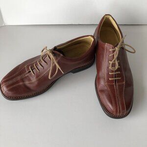 SANDRO MOSCOLONI Men Brown Soft Leather Lace-Up Comfort Anatomic Gel Oxford 11D
